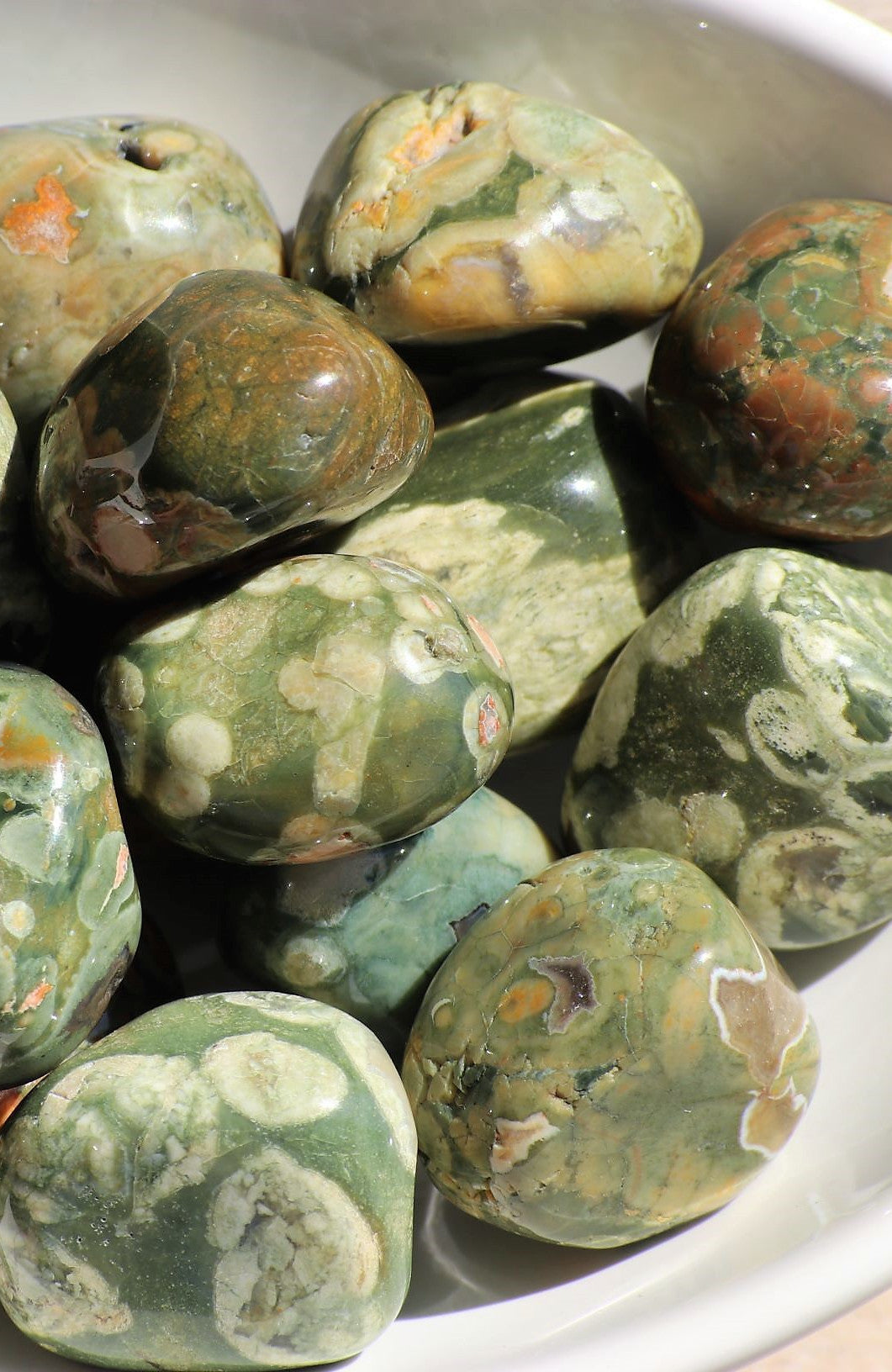 Rainforest Jasper (aka Rhyolite) Tumbled Stone - A Grade